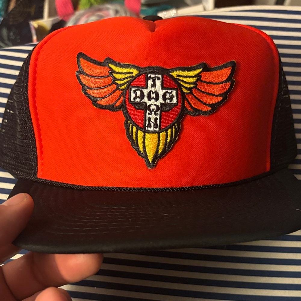 Orange and black Otto Dogtown Skateboards Trucker hat NWOT